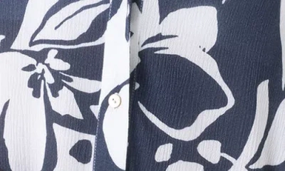 Roxy Oceanside Crop Button-up Cover-up Shirt In Multi