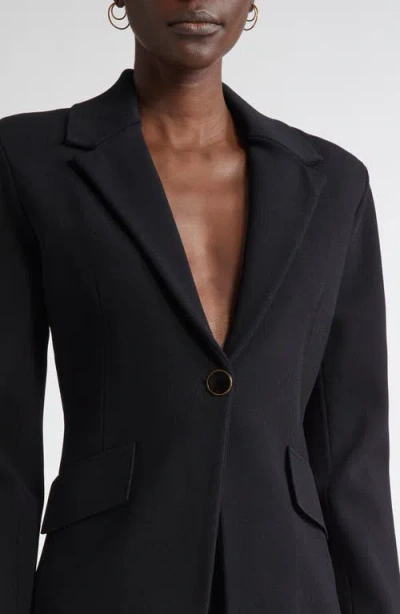St John St. John Collection Harper One-button Knit Jacket In Black