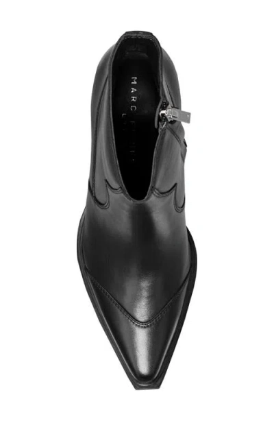 Marc Fisher Ltd Women's Giulie Western Leather Ankle Bootie In Black