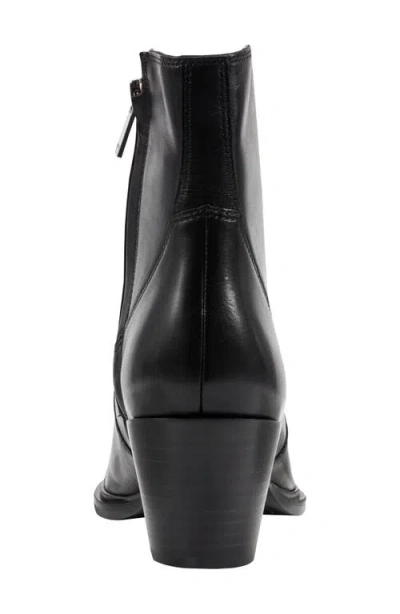 Marc Fisher Ltd Women's Giulie Western Leather Ankle Bootie In Black