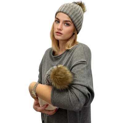 Accouchée Mom N Me Beanie Set In Gray