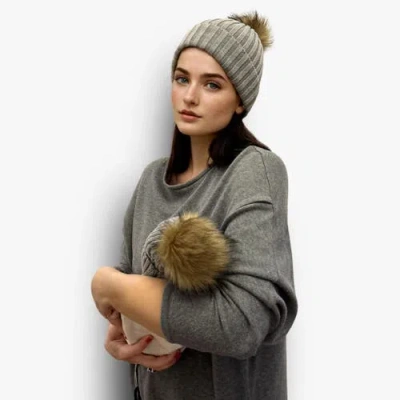 Accouchée Mom N Me Beanie Set In Gray