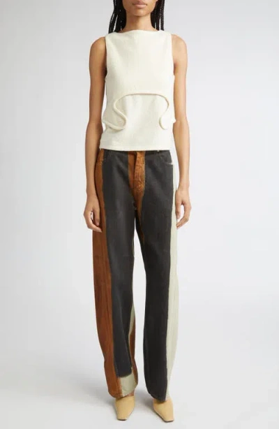 Eckhaus Latta Pallas Boiled Wool & Cotton Tank In White