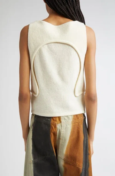 Eckhaus Latta Pallas Boiled Wool & Cotton Tank In White