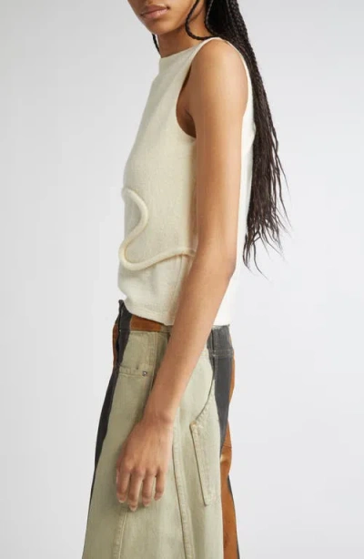 Eckhaus Latta Pallas Boiled Wool & Cotton Tank In White