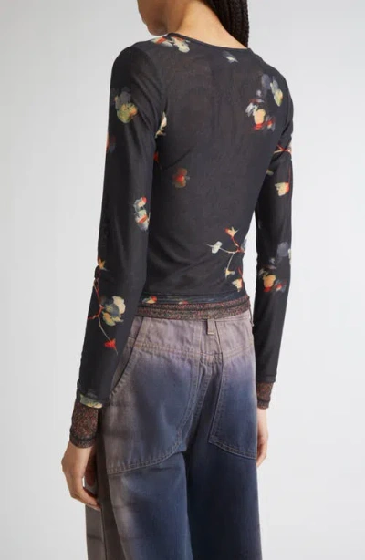 Eckhaus Latta Duet Double Layer Micromesh Top In Black