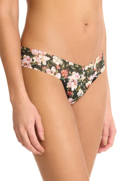 Hanky Panky Print Original Rise Thong In Black