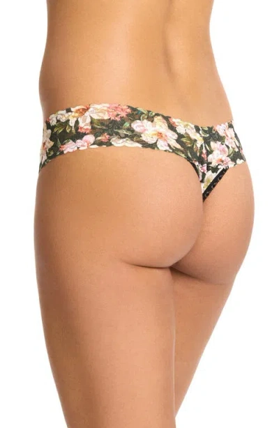Hanky Panky Print Original Rise Thong In Black
