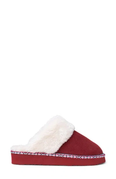Minnetonka Cerise Faux Fur Slipper In Multi