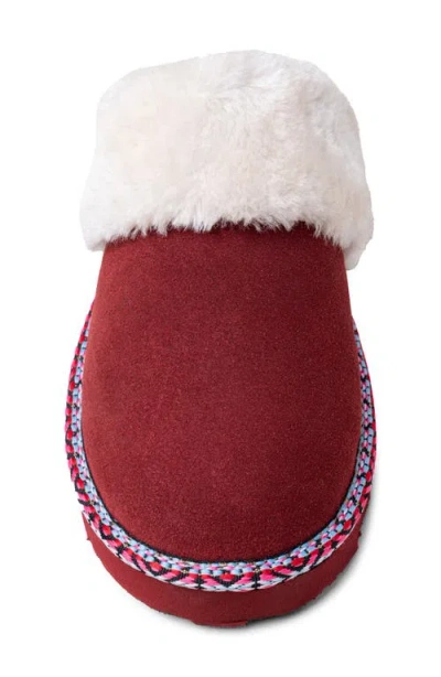Minnetonka Cerise Faux Fur Slipper In Multi