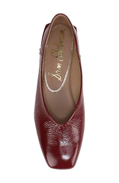 Sam Edelman Kasey Square-toe Ballet Flats In Burgundy