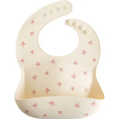 Mushie Silicone Bib In Neutral