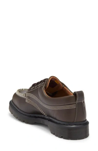 Dr. Martens Lace-up "lowell Moc Toe" In Green