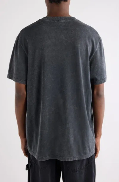 Isabel Marant Graphic Print Crewneck Short Sleeve T-shirt In Black