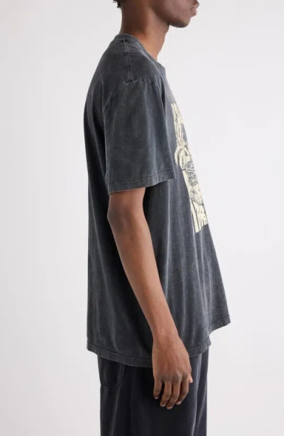 Isabel Marant Graphic Print Crewneck Short Sleeve T-shirt In Black