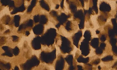 Guess Kaleen Leopard Print Long Sleeve Minidress In Animal Print