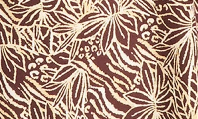 The Good Journey Ruffle Cap Sleeve Midi Dress In Brown