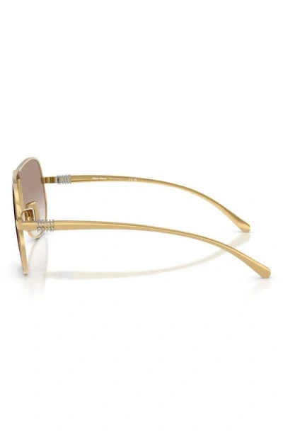 Miu Miu Mu A56s Metal Aviator Sunglasses In Gold