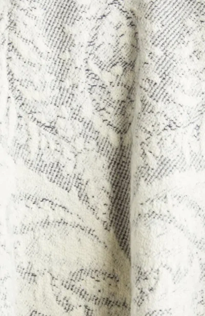 Etro Paisley Jacquard Wool Cape In White