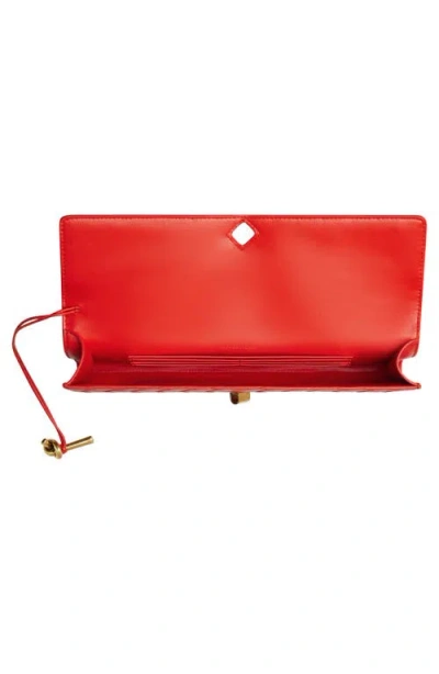 Bottega Veneta Long Andiamo Clutch Bag With Handle In Orange