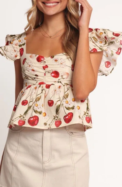 Petal And Pup Petal & Pup Lyric Ruffle Cotton Babydoll Top In White