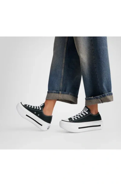 Converse Gender Inclusive Chuck Taylor All Star Lift Double Stack Low Top Platform Sneaker In Black