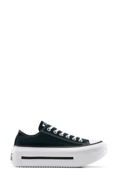 Converse Gender Inclusive Chuck Taylor All Star Lift Double Stack Low Top Platform Sneaker In Black