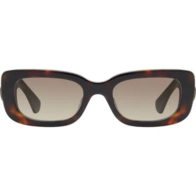 Kurt Geiger London 52mm Rectangular Sunglasses In Brown