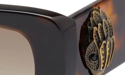Kurt Geiger London 52mm Rectangular Sunglasses In Brown