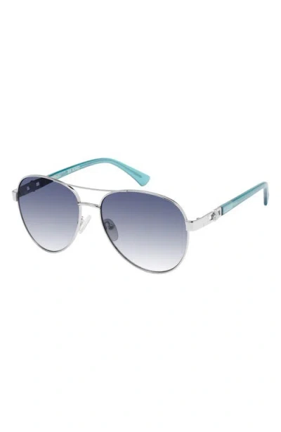 Kurt Geiger London 57mm Gradient Navigator Sunglasses In Metallic