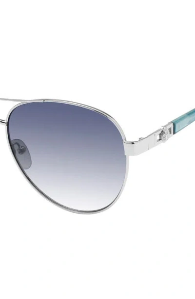 Kurt Geiger London 57mm Gradient Navigator Sunglasses In Metallic