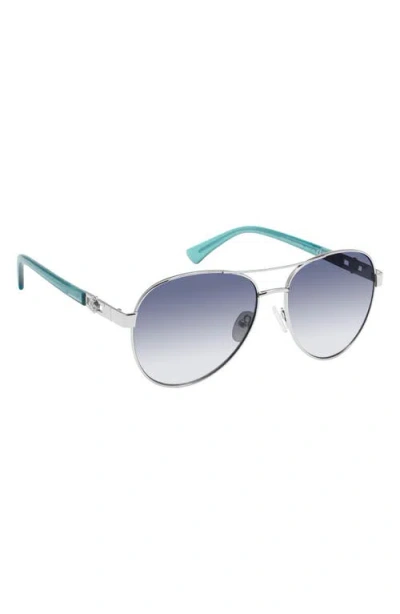 Kurt Geiger London 57mm Gradient Navigator Sunglasses In Metallic