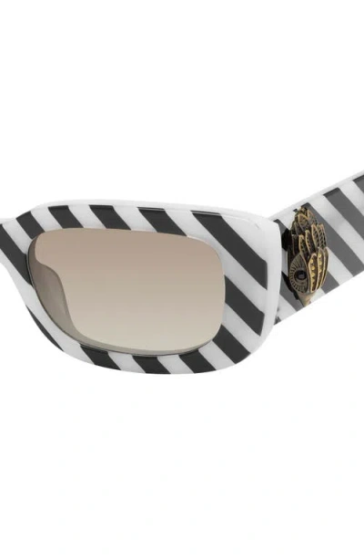 Kurt Geiger London 52mm Rectangular Sunglasses In Black