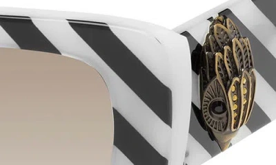 Kurt Geiger London 52mm Rectangular Sunglasses In Black