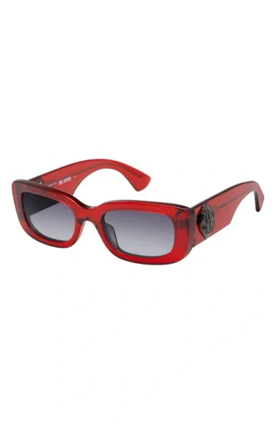 Kurt Geiger London 52mm Rectangular Sunglasses In Red