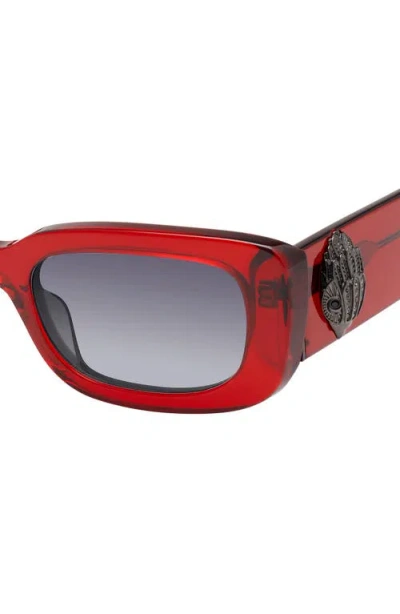 Kurt Geiger London 52mm Rectangular Sunglasses In Red