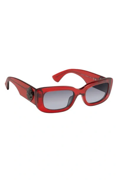 Kurt Geiger London 52mm Rectangular Sunglasses In Red