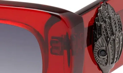 Kurt Geiger London 52mm Rectangular Sunglasses In Red