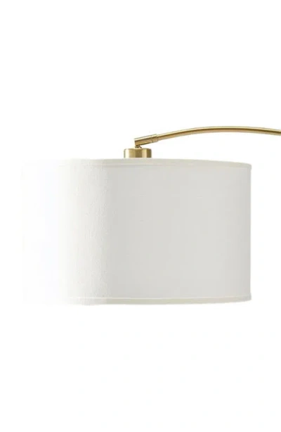 Brightech Logan Brass Led Marble Arc Floor Lamp In Gold