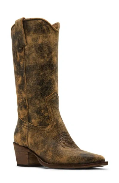 Steve Madden Albany Western Boot In Brown