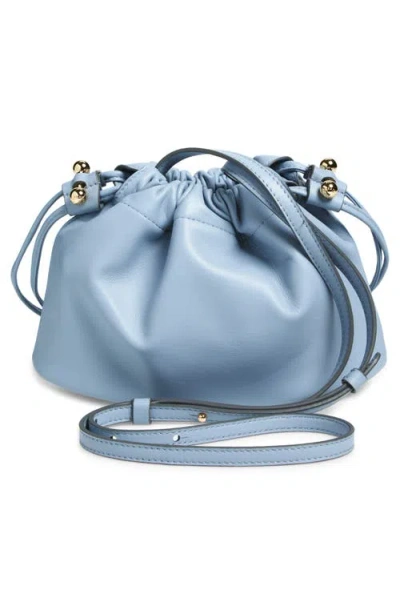 Strathberry Drawstring Napa Leather Drawstring Bucket Bag In Blue