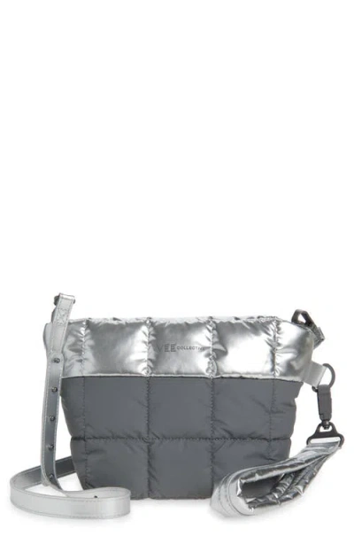 Veecollective Porter Colorbock Recycled Nylon Clutch In Silver