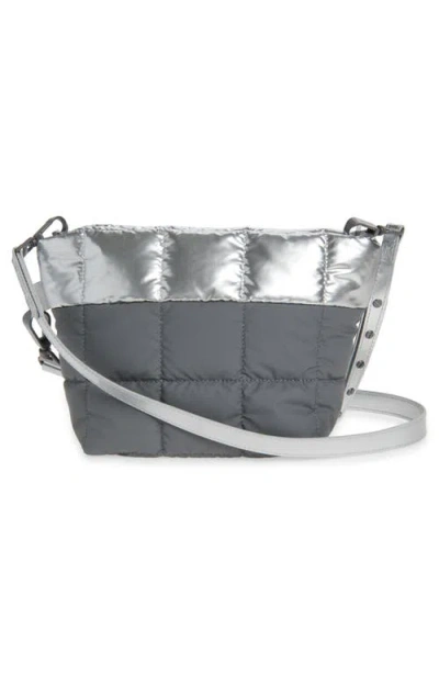 Veecollective Porter Colorbock Recycled Nylon Clutch In Silver