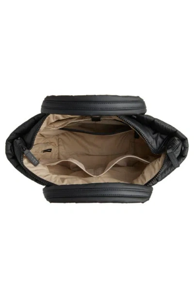 Veecollective Medium Porter Quilted Recycled Nylon Tote In Black