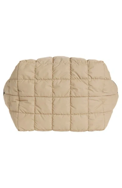 Veecollective Medium Porter Quilted Recycled Nylon Tote In Black