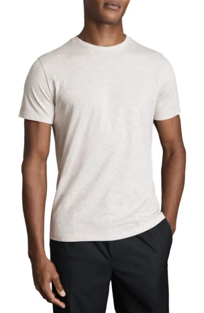 Reiss Bless Slim Fit Marled Crewneck Tee In White