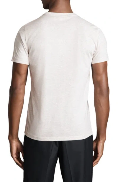 Reiss Bless Slim Fit Marled Crewneck Tee In White