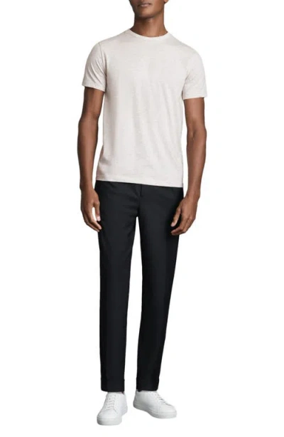 Reiss Bless Slim Fit Marled Crewneck Tee In White