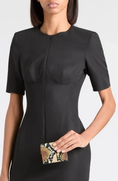 Alexander Mcqueen Mcqueen Snake Embossed Leather Card Case In Multi