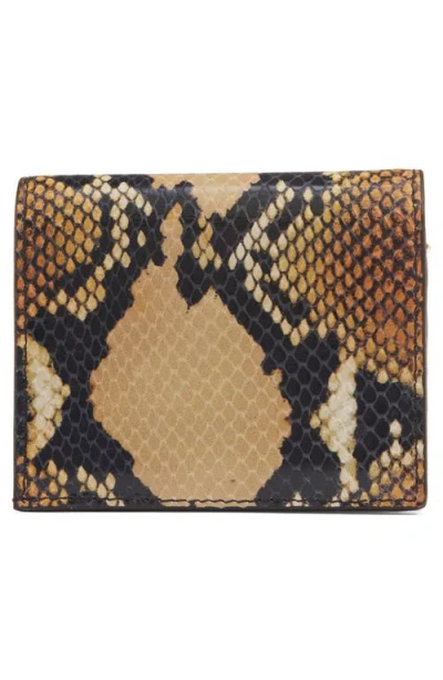Alexander Mcqueen Mcqueen Snake Embossed Leather Card Case In Multi